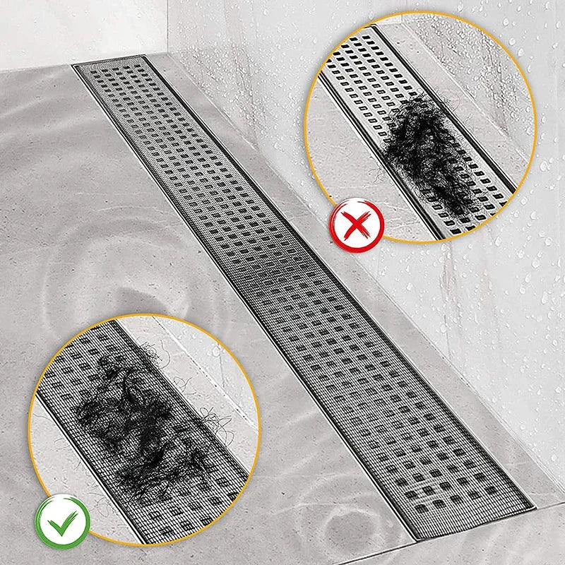 5-100M Self-Adhesive Floor Drain Stickers Cutable Shower Drain Hair Catcher Disposable Mesh Sink Strainer Filter Screen Sticker